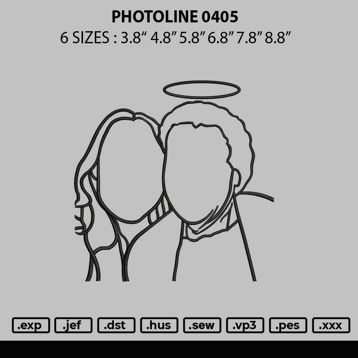 Photoline 0405 Embroidery File 6 sizes