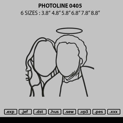 Photoline 0405 Embroidery File 6 sizes