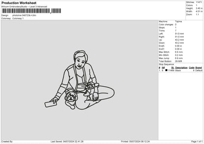 Photoline 0407b Embroidery File 6 sizes