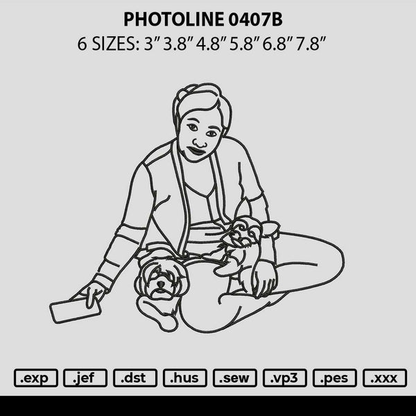 Photoline 0407b Embroidery File 6 sizes