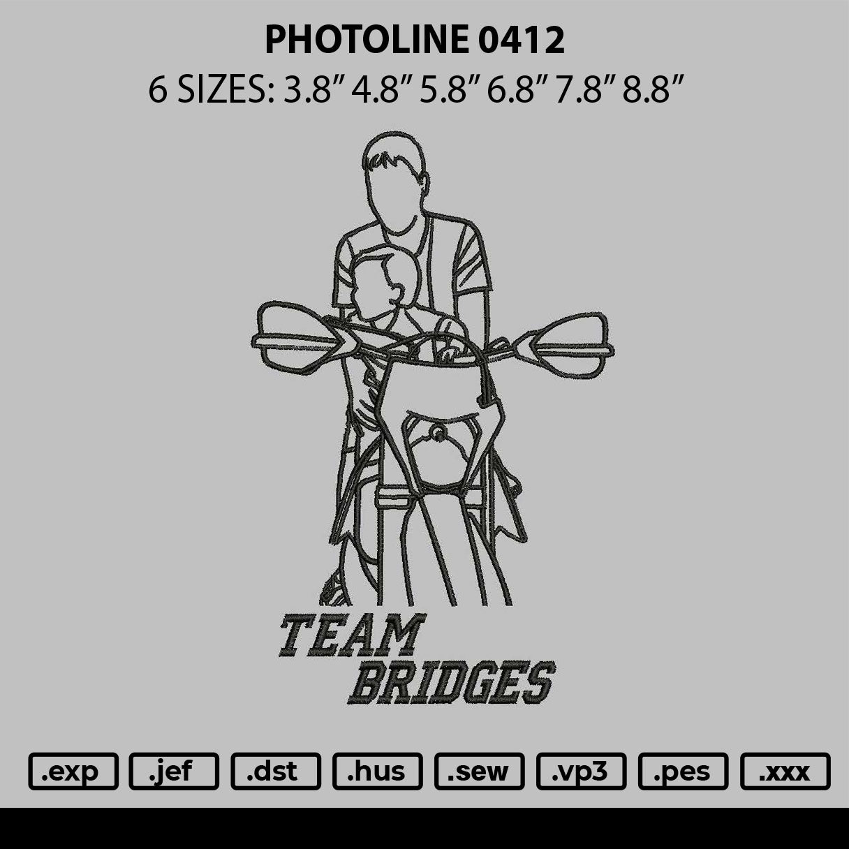 Photoline 0412 Embroidery File 6 sizes