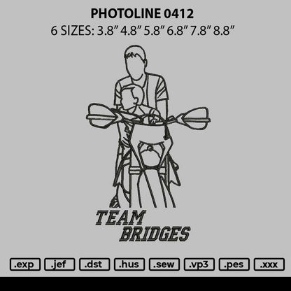 Photoline 0412 Embroidery File 6 sizes
