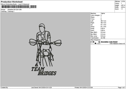 Photoline 0412 Embroidery File 6 sizes