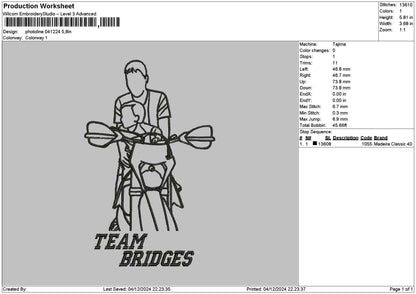 Photoline 0412 Embroidery File 6 sizes