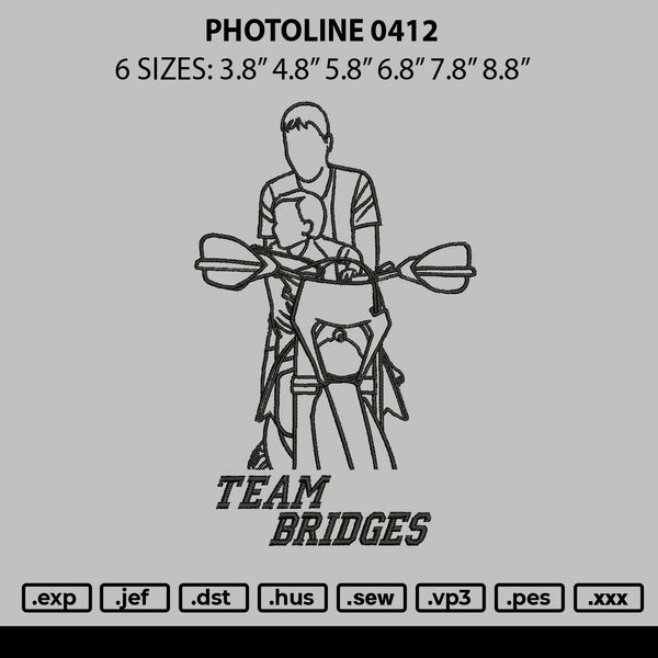 Photoline 0412 Embroidery File 6 sizes