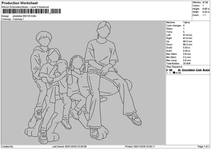 Photoline 0501 Embroidery File 6 sizes
