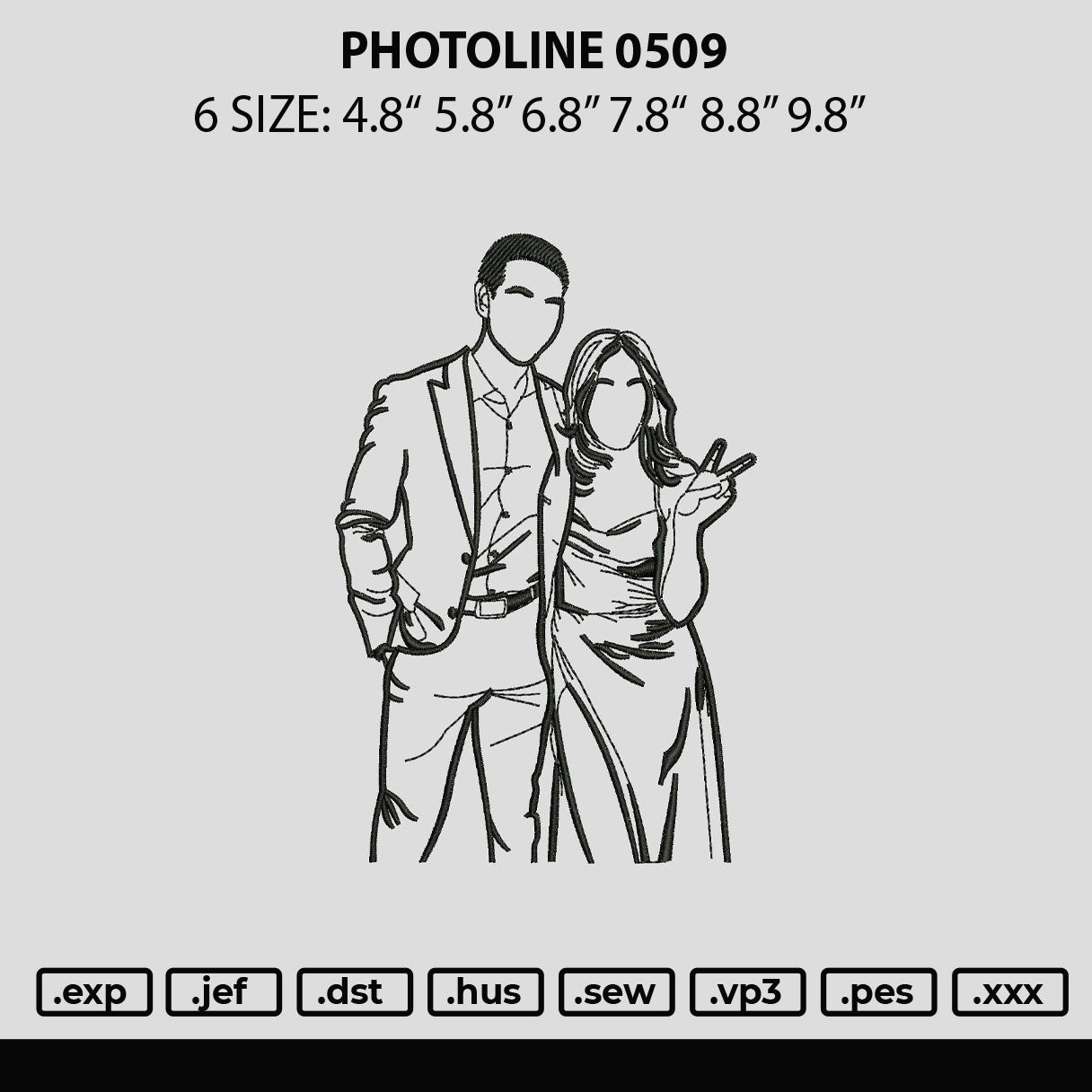 Photoline 0509 Embroidery File 6 sizes