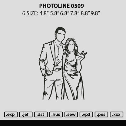 Photoline 0509 Embroidery File 6 sizes