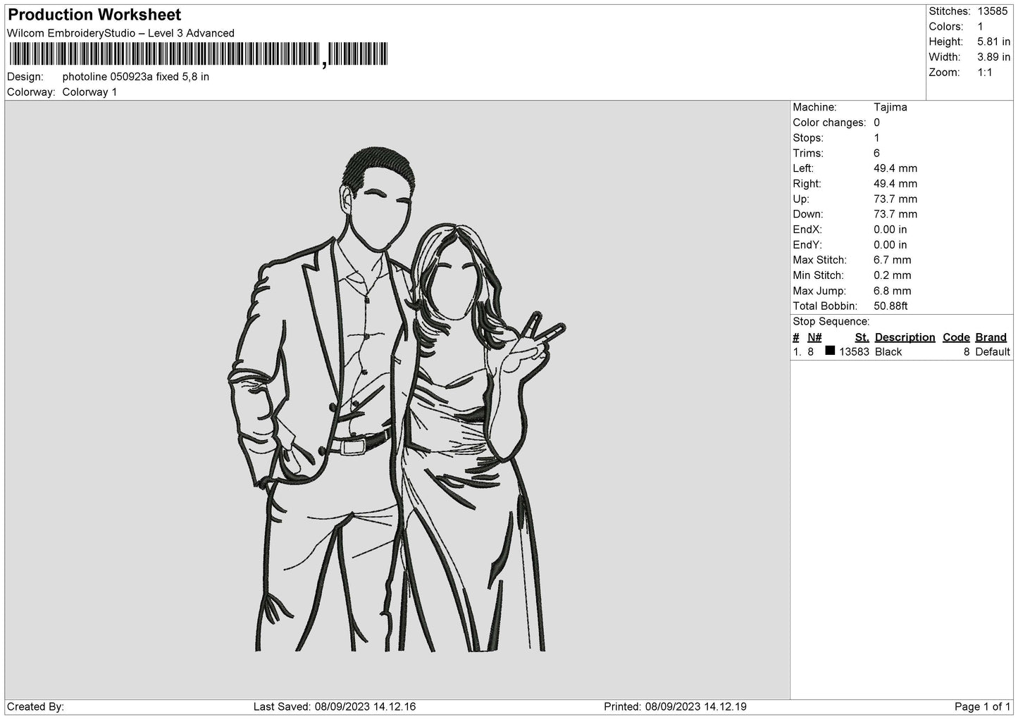 Photoline 0509 Embroidery File 6 sizes
