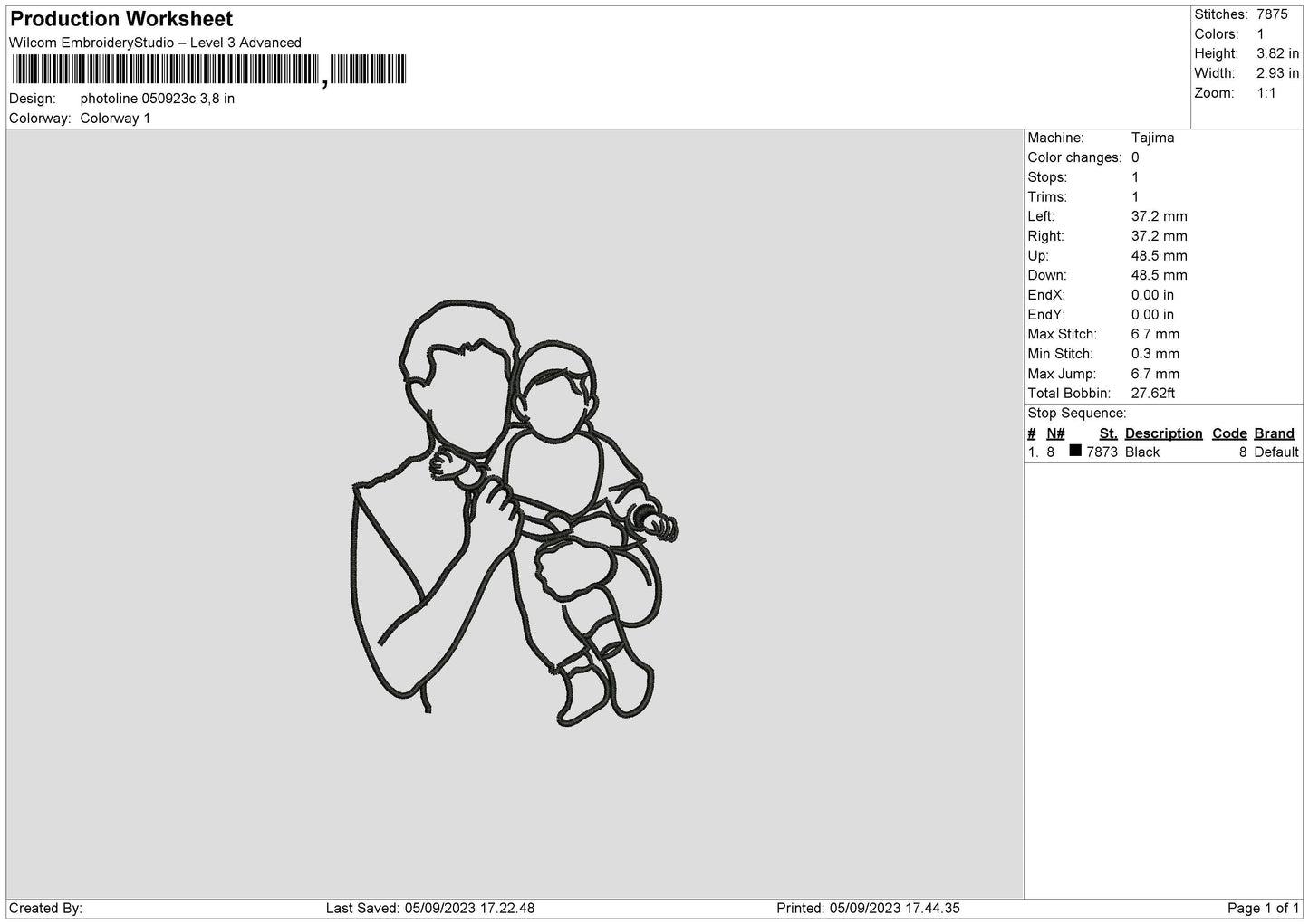 Photoline 0509c Embroidery File 6 sizes