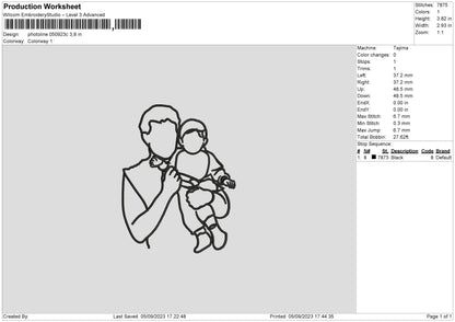 Photoline 0509c Embroidery File 6 sizes