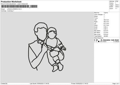 Photoline 0509c Embroidery File 6 sizes