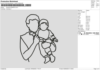Photoline 0509c Embroidery File 6 sizes