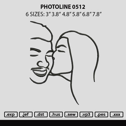 Photoline 0512 Embroidery File 6 sizes
