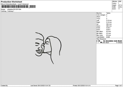 Photoline 0512 Embroidery File 6 sizes