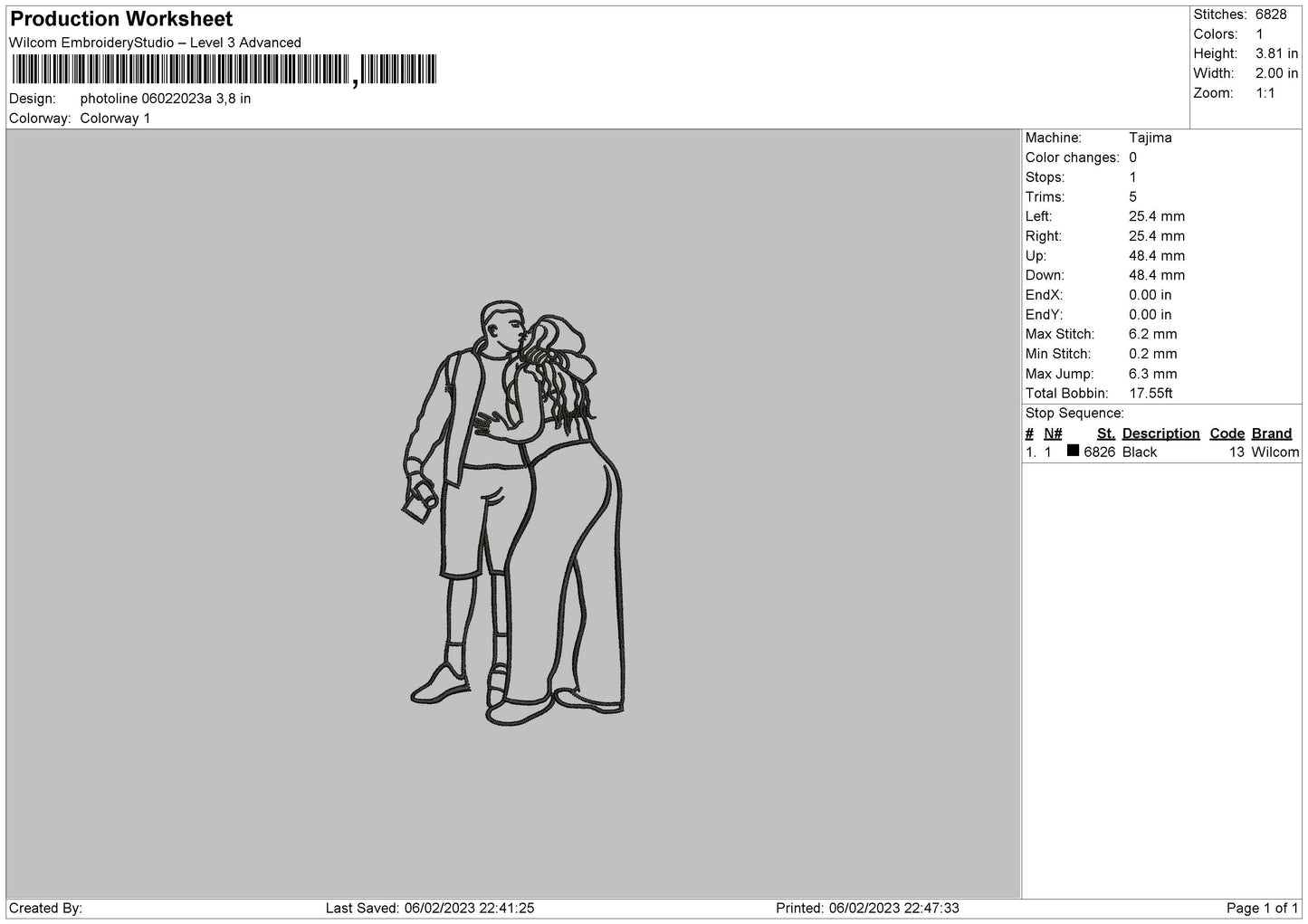 Photoline 0602a Embroidery File 6 sizes