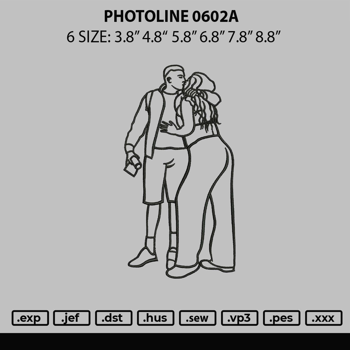 Photoline 0602a Embroidery File 6 sizes