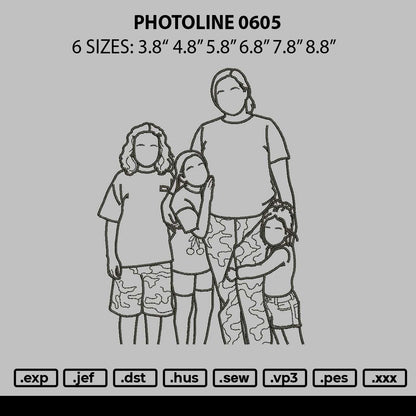 Photoline 0605 Embroidery File 6 sizes