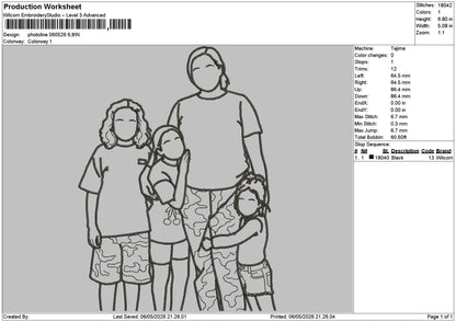 Photoline 0605 Embroidery File 6 sizes