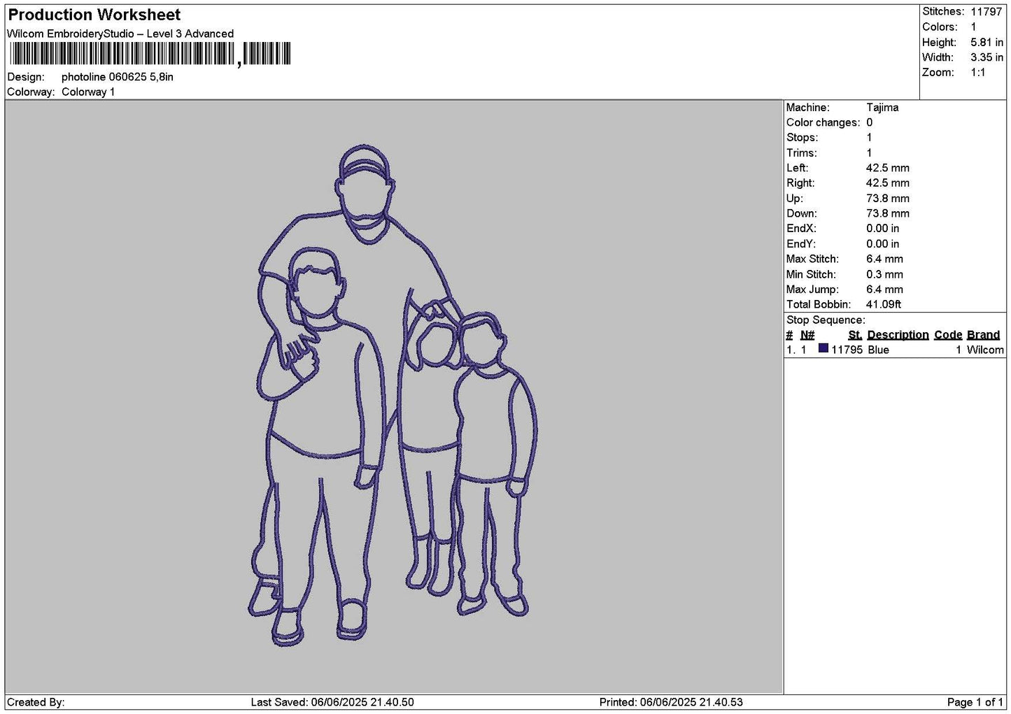 Photoline 0606 Embroidery File 6 sizes
