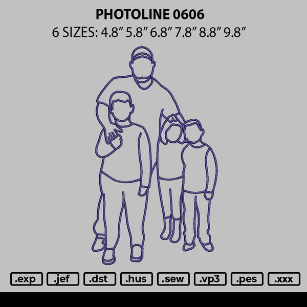 Photoline 0606 Embroidery File 6 sizes