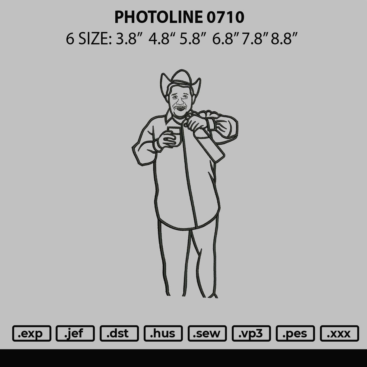 Photoline 0710 Embroidery File 6 sizes