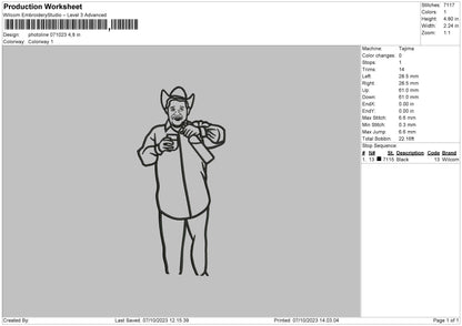 Photoline 0710 Embroidery File 6 sizes