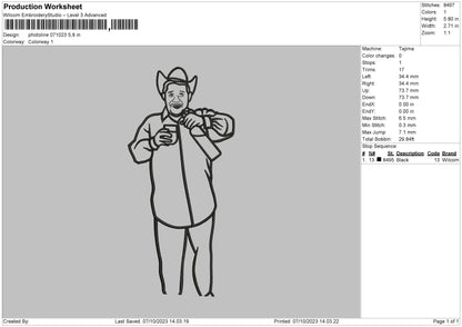 Photoline 0710 Embroidery File 6 sizes