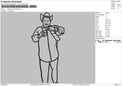 Photoline 0710 Embroidery File 6 sizes