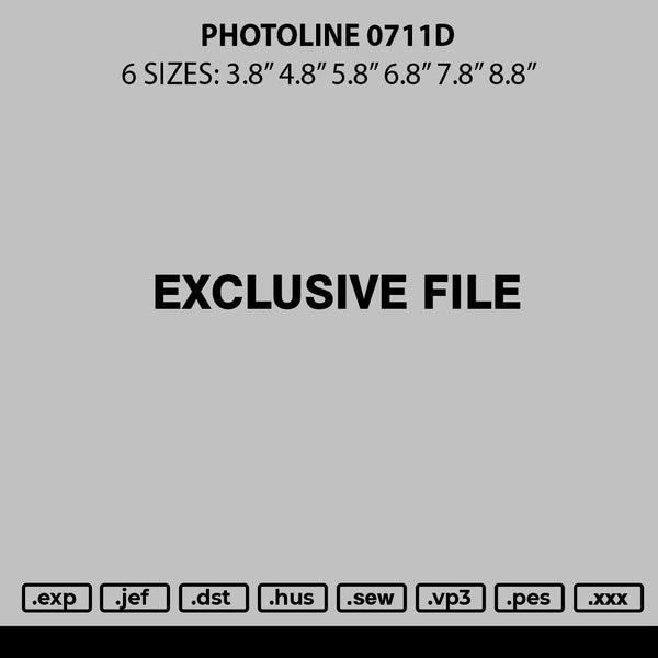 Photoline 0711d Embroidery File 6 sizes