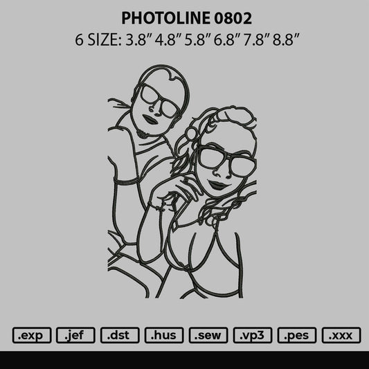 Photoline 0802 Embroidery File 6 sizes
