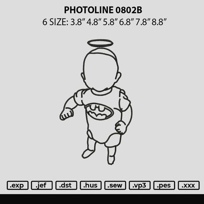 Photoline 0802 Embroidery File 6 sizes