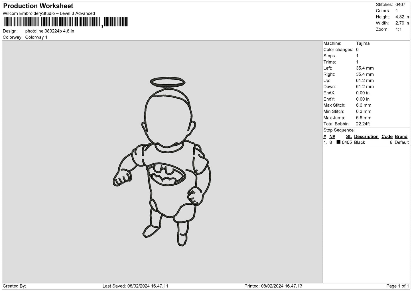Photoline 0802 Embroidery File 6 sizes