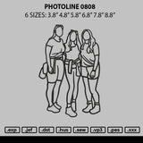 Photoline 0808 Embroidery File 6 sizes