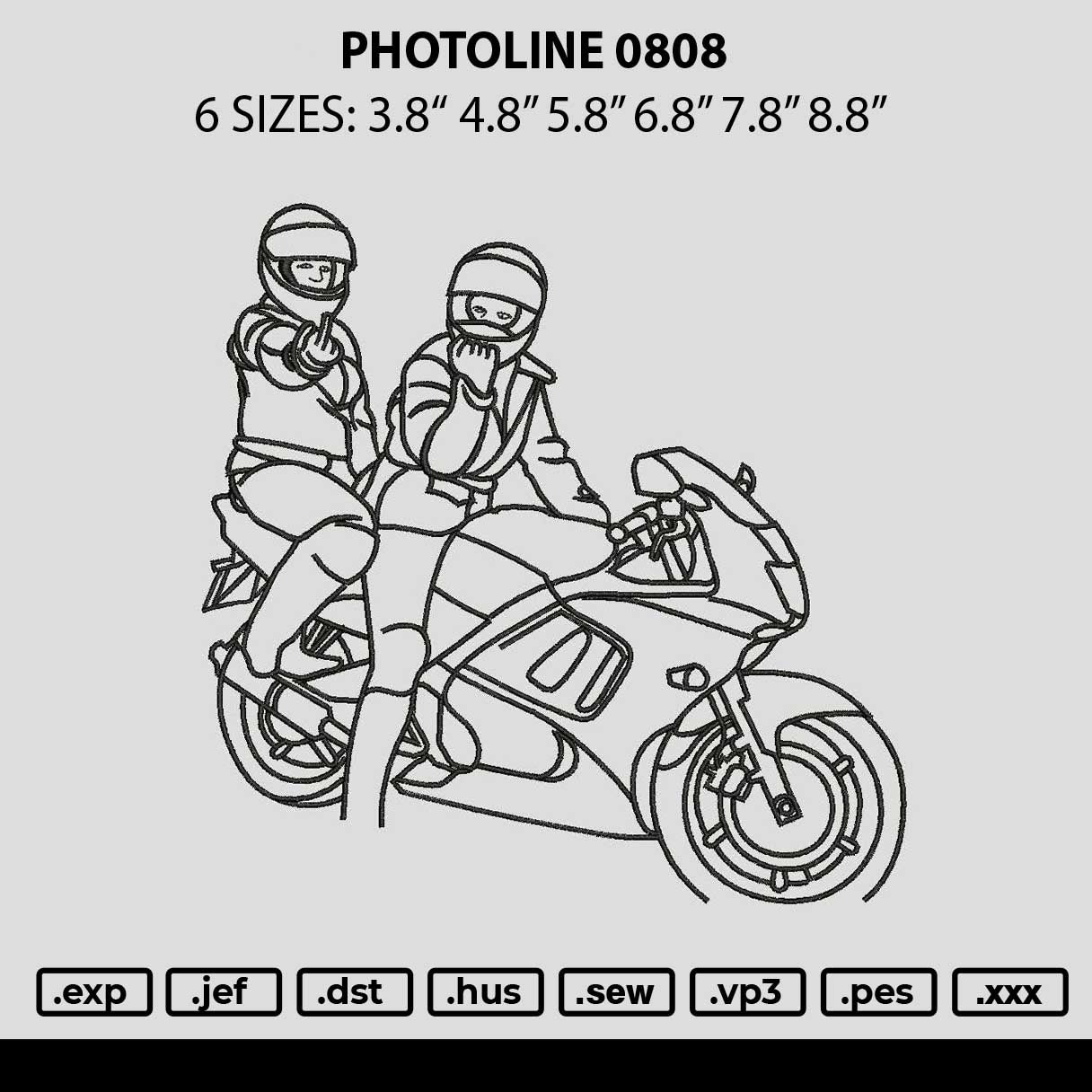 Photoline 0808 Embroidery File 6 sizes