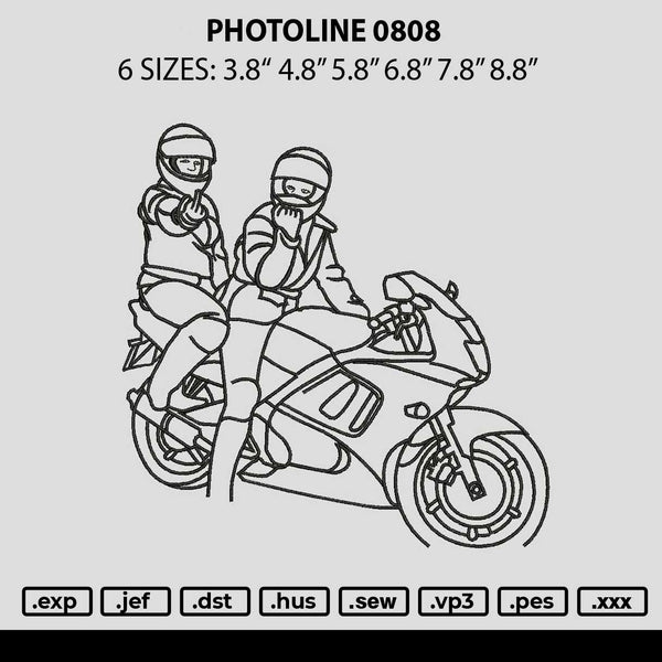 Photoline 0808 Embroidery File 6 sizes