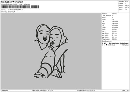 Photoline 0906 Embroidery File 6 sizes
