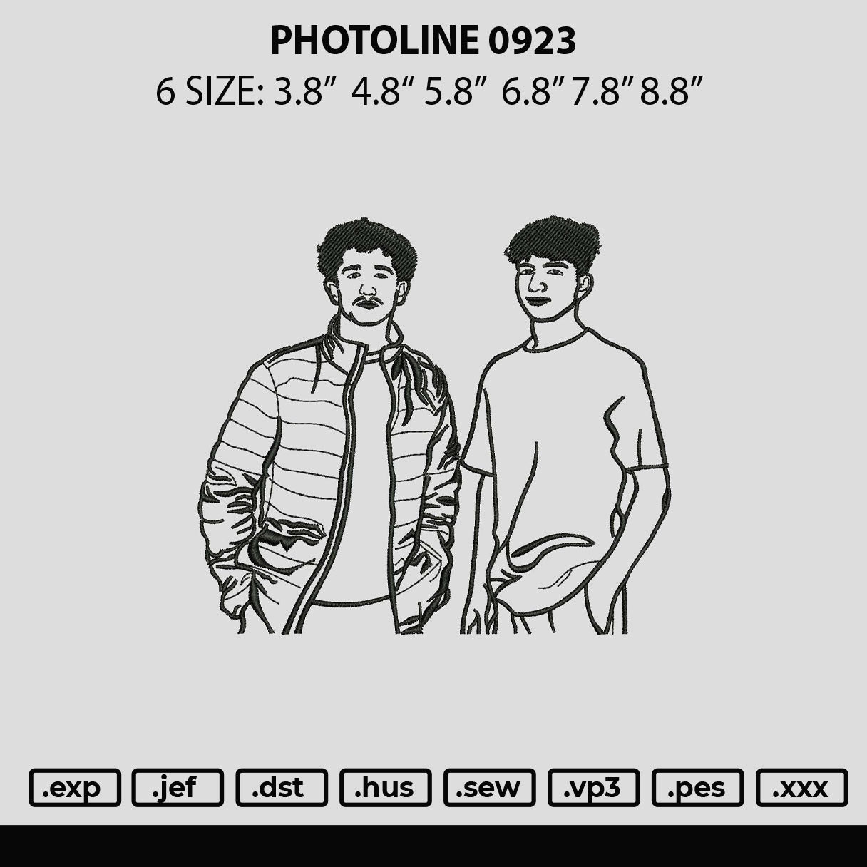 Photoline 0923 Embroidery File 6 sizes