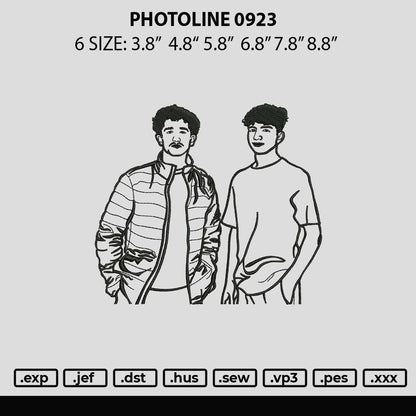 Photoline 0923 Embroidery File 6 sizes