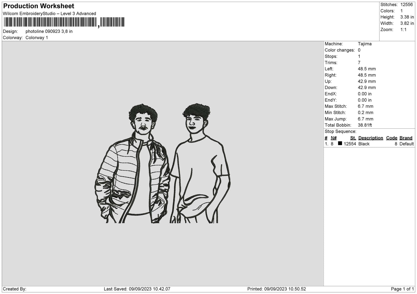Photoline 0923 Embroidery File 6 sizes