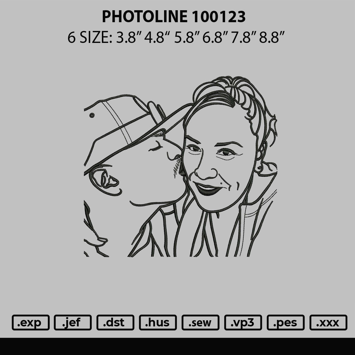Photoline 100123 Embroidery File 6 sizes