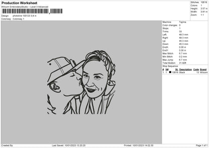 Photoline 100123 Embroidery File 6 sizes