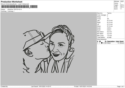 Photoline 100123 Embroidery File 6 sizes