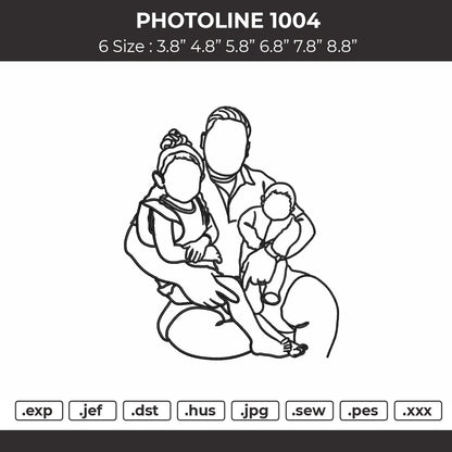 Photoline 1004 Embroidery File 6 sizes