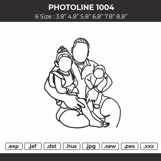 Photoline 1004 Embroidery File 6 sizes