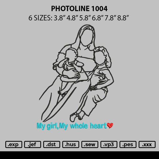 Photoline 1004 Embroidery File 6 sizes