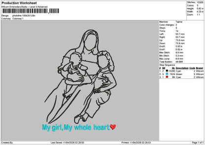 Photoline 1004 Embroidery File 6 sizes