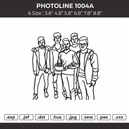 Photoline 1004a Embroidery File 6 sizes