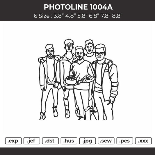 Photoline 1004a Embroidery File 6 sizes