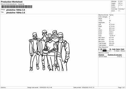 Photoline 1004a Embroidery File 6 sizes